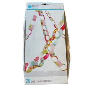 Martha Stewart Crafts Christmas Paper Chain Kit 20 Sheets